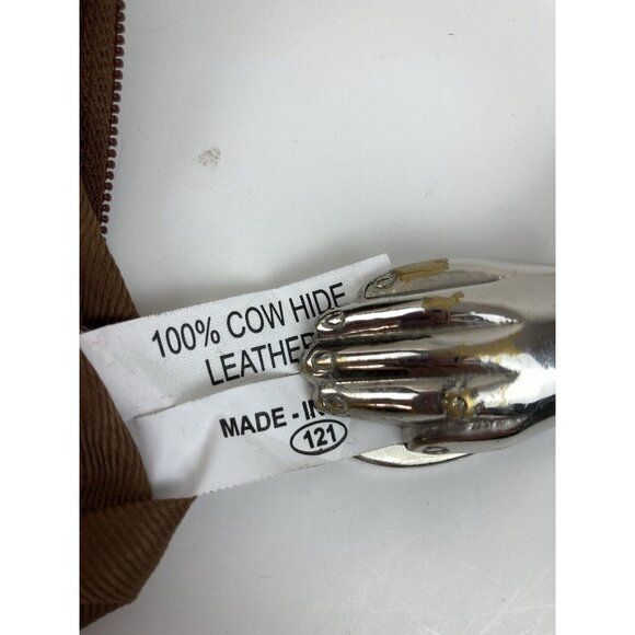 *Great American Leather Works Brown Cow Hide Crossbody Bag Medium Shoulder Purse - Picture 11 of 14